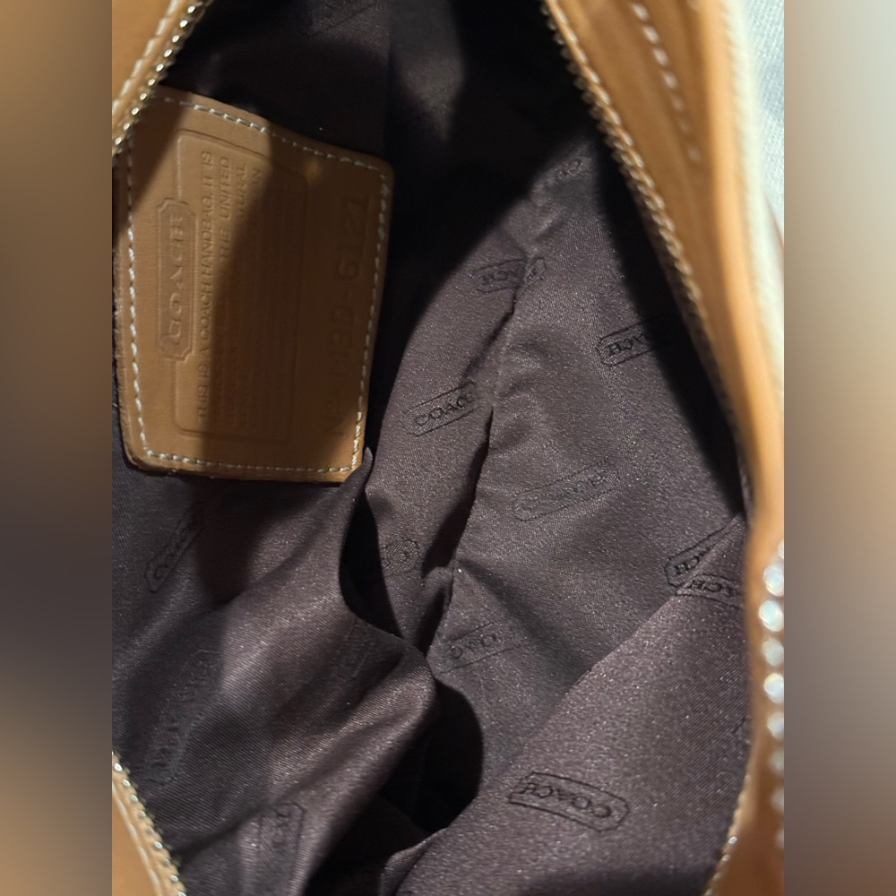 Coach Bleeker 6121 Tan and Brown Leather and Linen Tote EUC Made in the USA 🇺🇸🇺🇸 - Picture 12 of 17